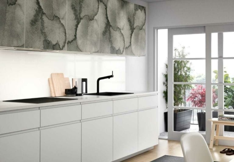 KALVIA Range IKEA green watercolour kitchen cabinetry design