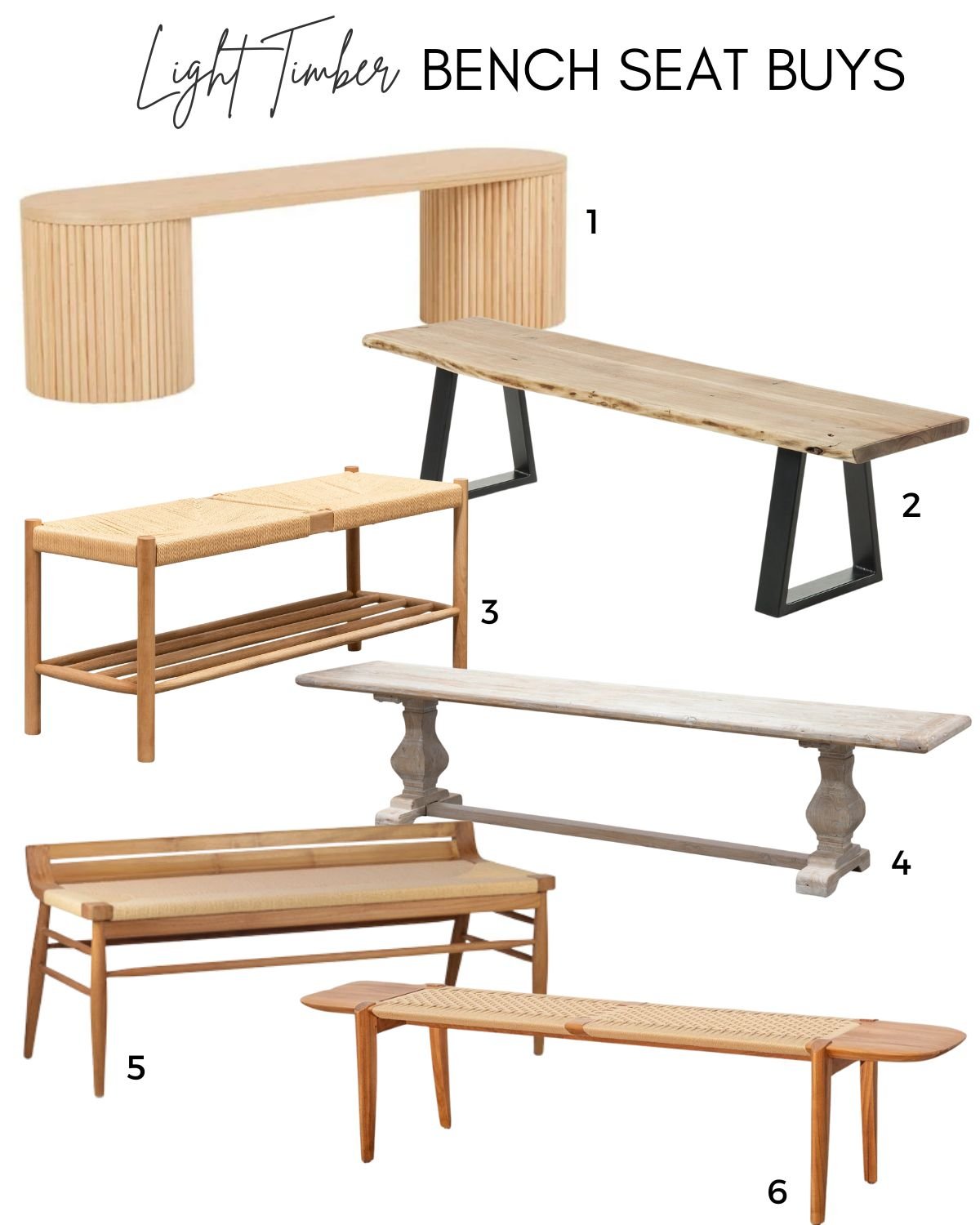 light timber bench seats australia
