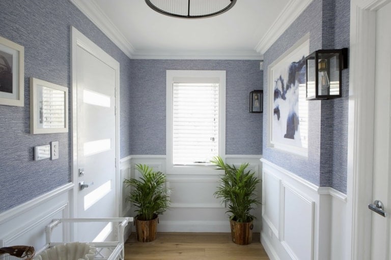 house rules 2018 mel and dave reveal entryway with hamptons wallpaper