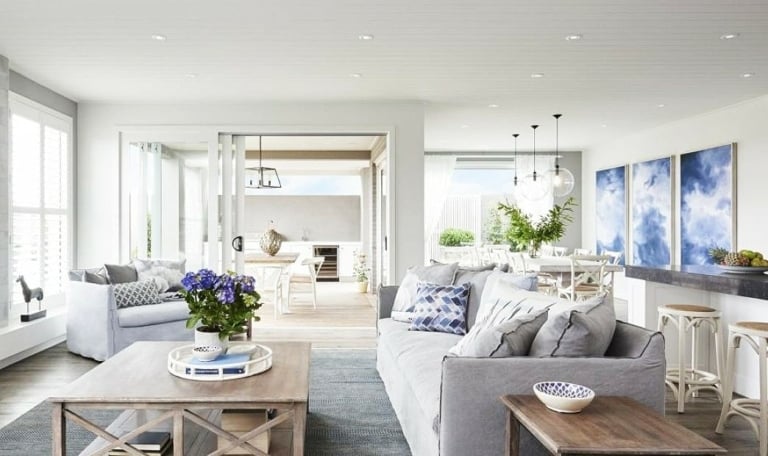 hamptons living room ideas slip cover sofa
