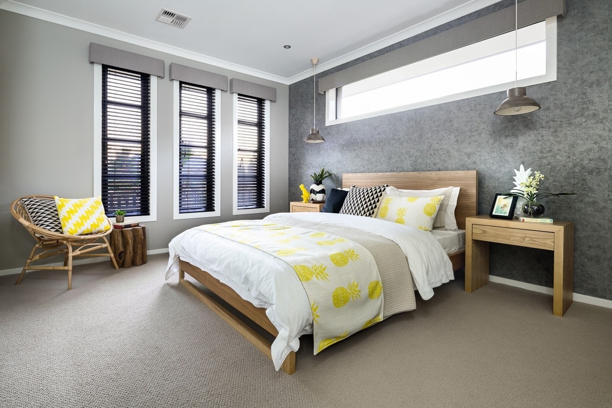 Dark Bedroom Feature Wall