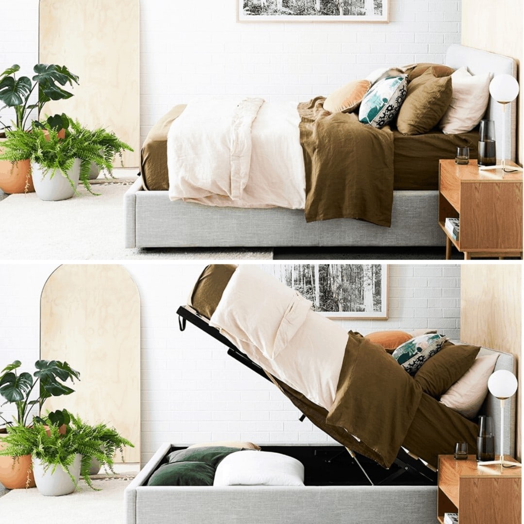life interiors dane bed with storage underneath gas lift upholstered bed