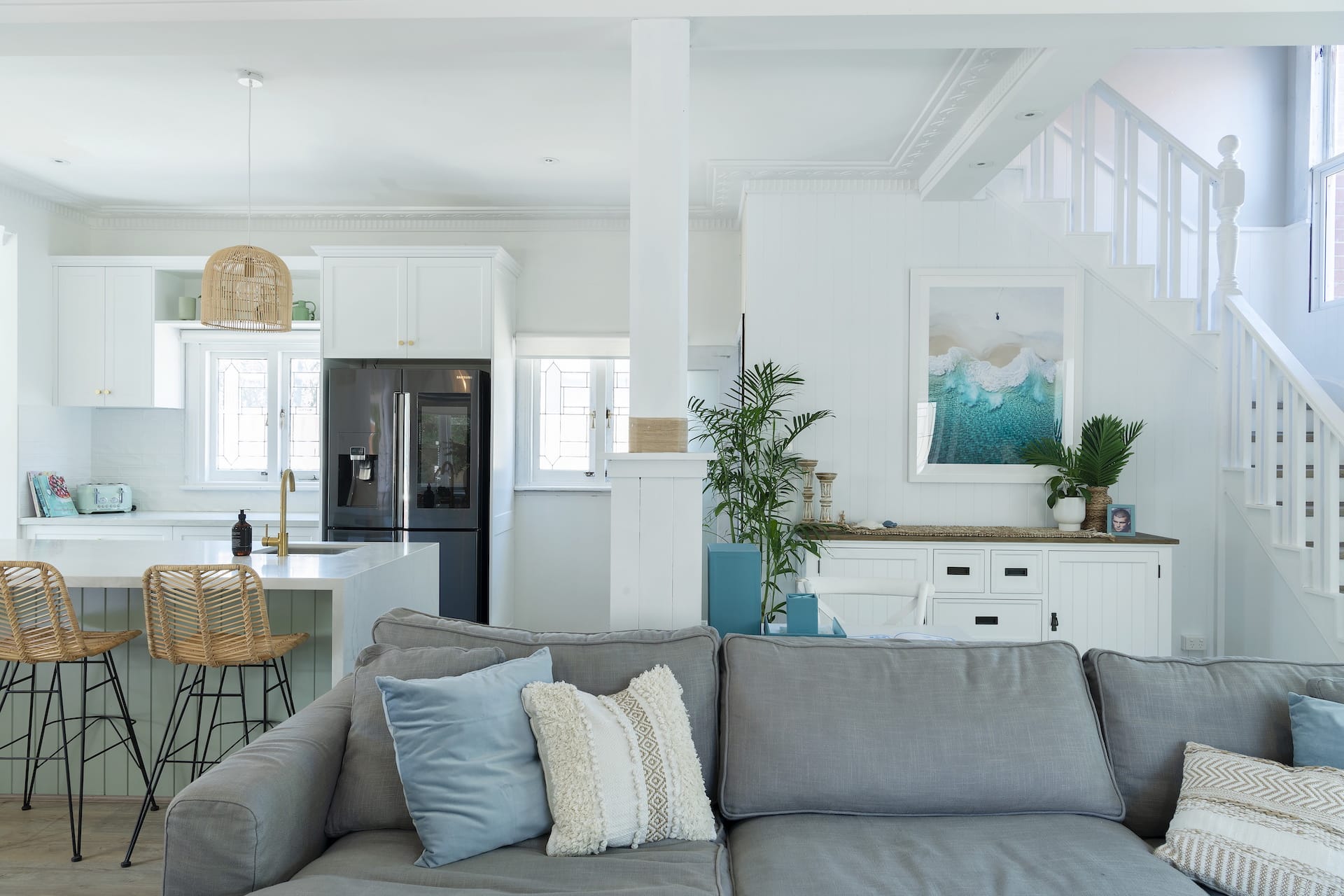 house rules 2020 tanya and dave reveal hamptons open plan kitchen and dining room