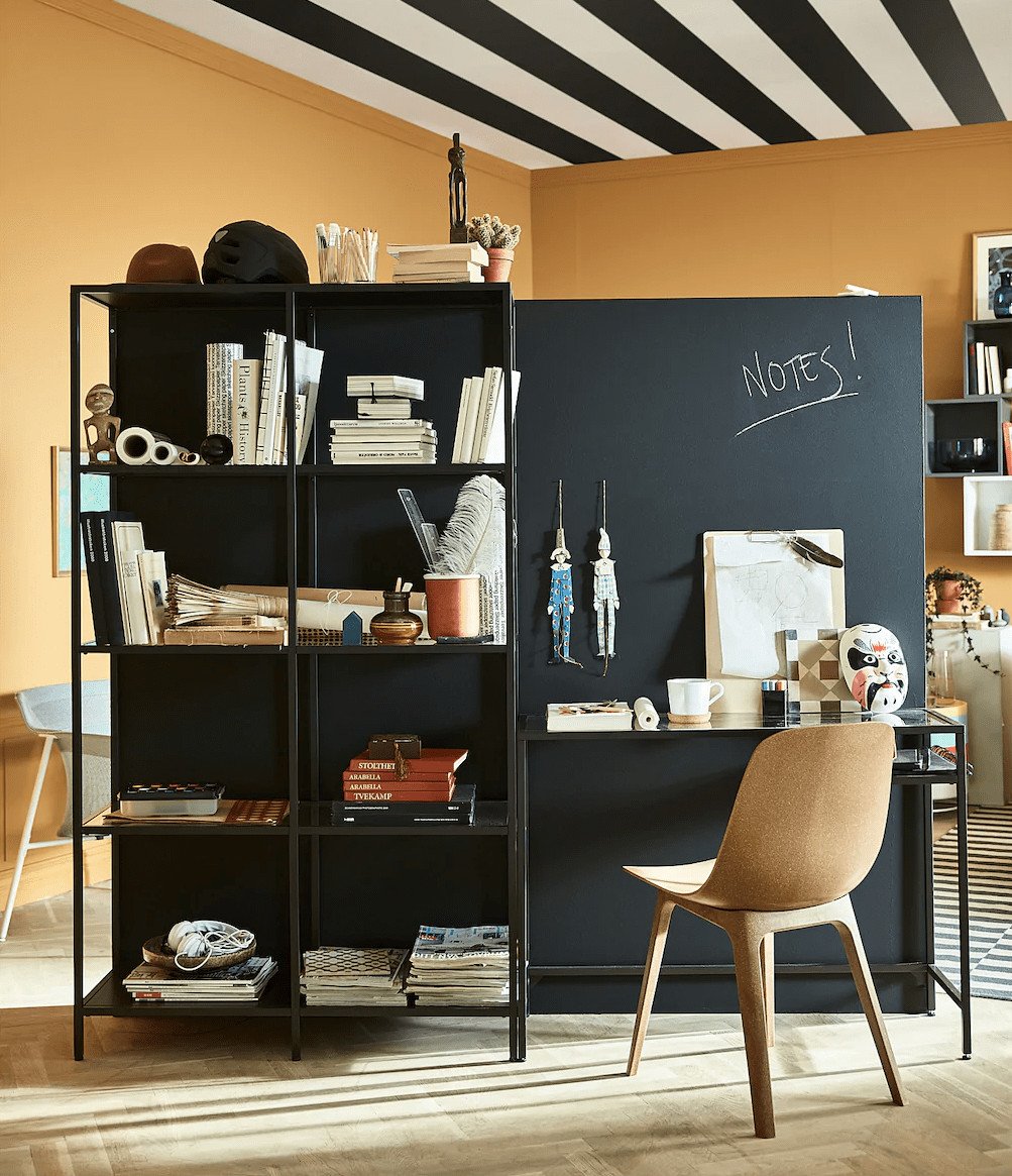 black ikea shelf styling a cube shelf
