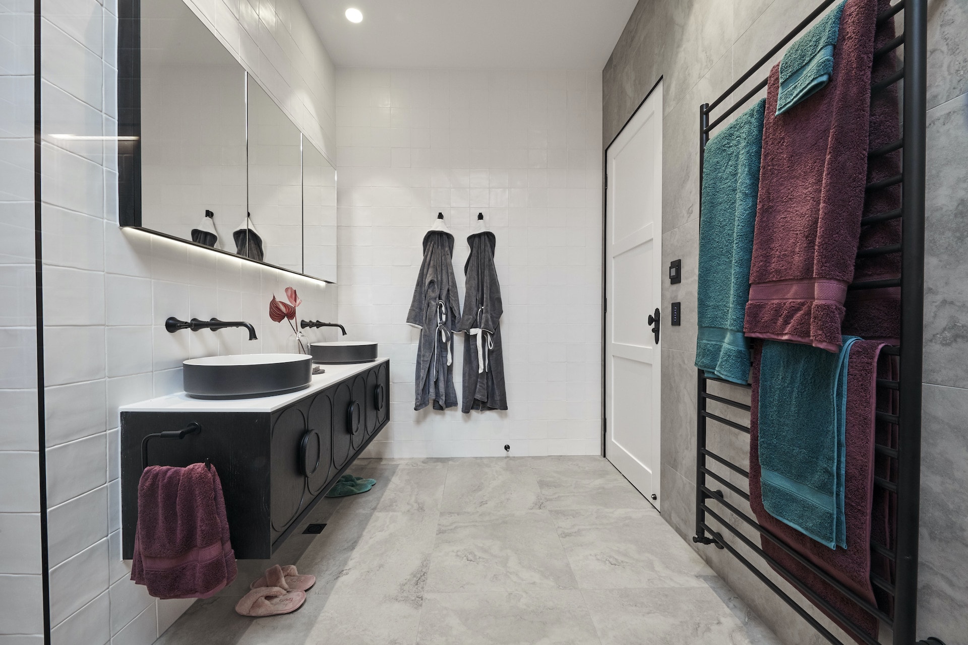 The Block 2020 Guest Ensuites: Style Wins and Major Sins 5 the block 2020 guest ensuites sarah and george black bathroom vanity twin basin