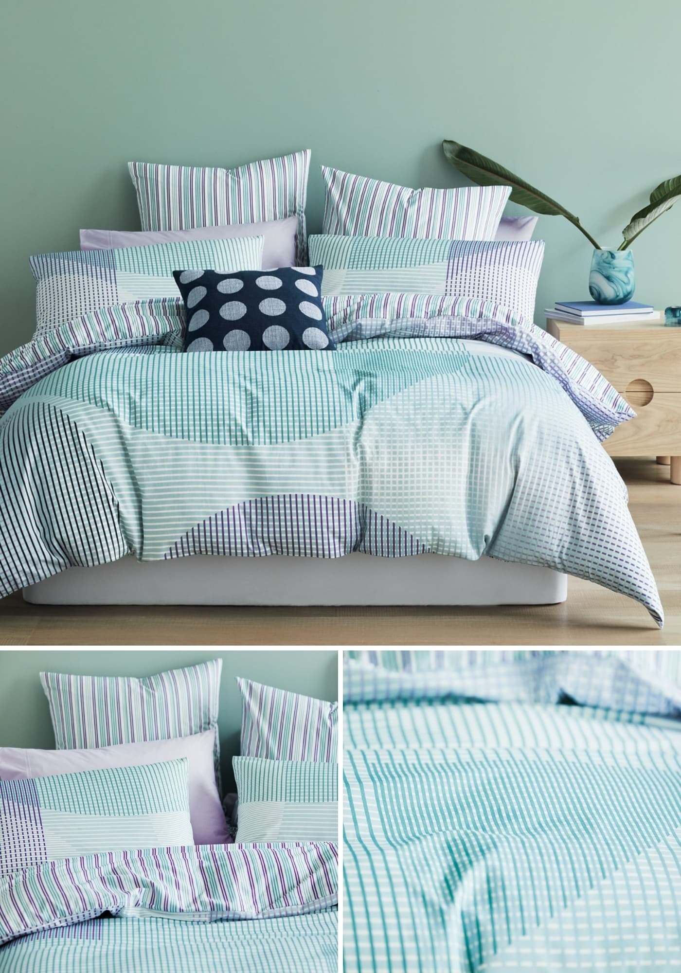 lorraine lea lena white and turquoise quilt cover set summer bedding trends