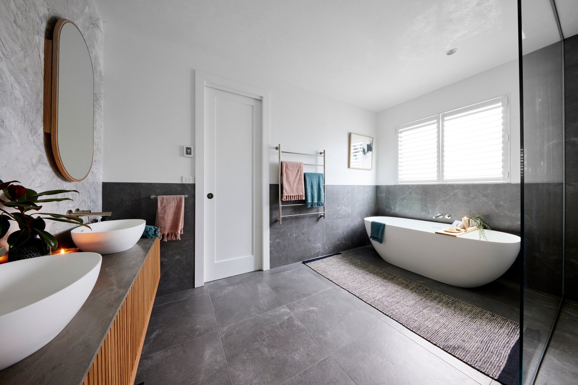 the block 2021 josh and luke guest bathroom