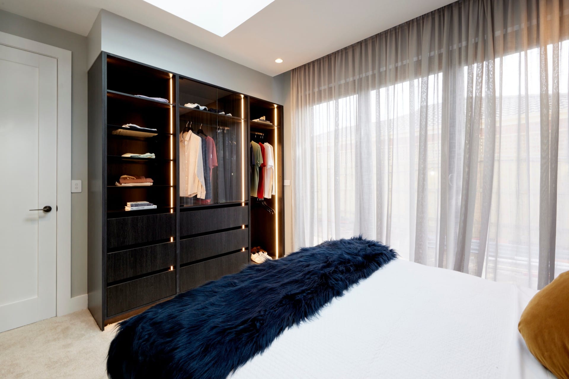 the block 2021 josh and luke guest bedroom wardrobe