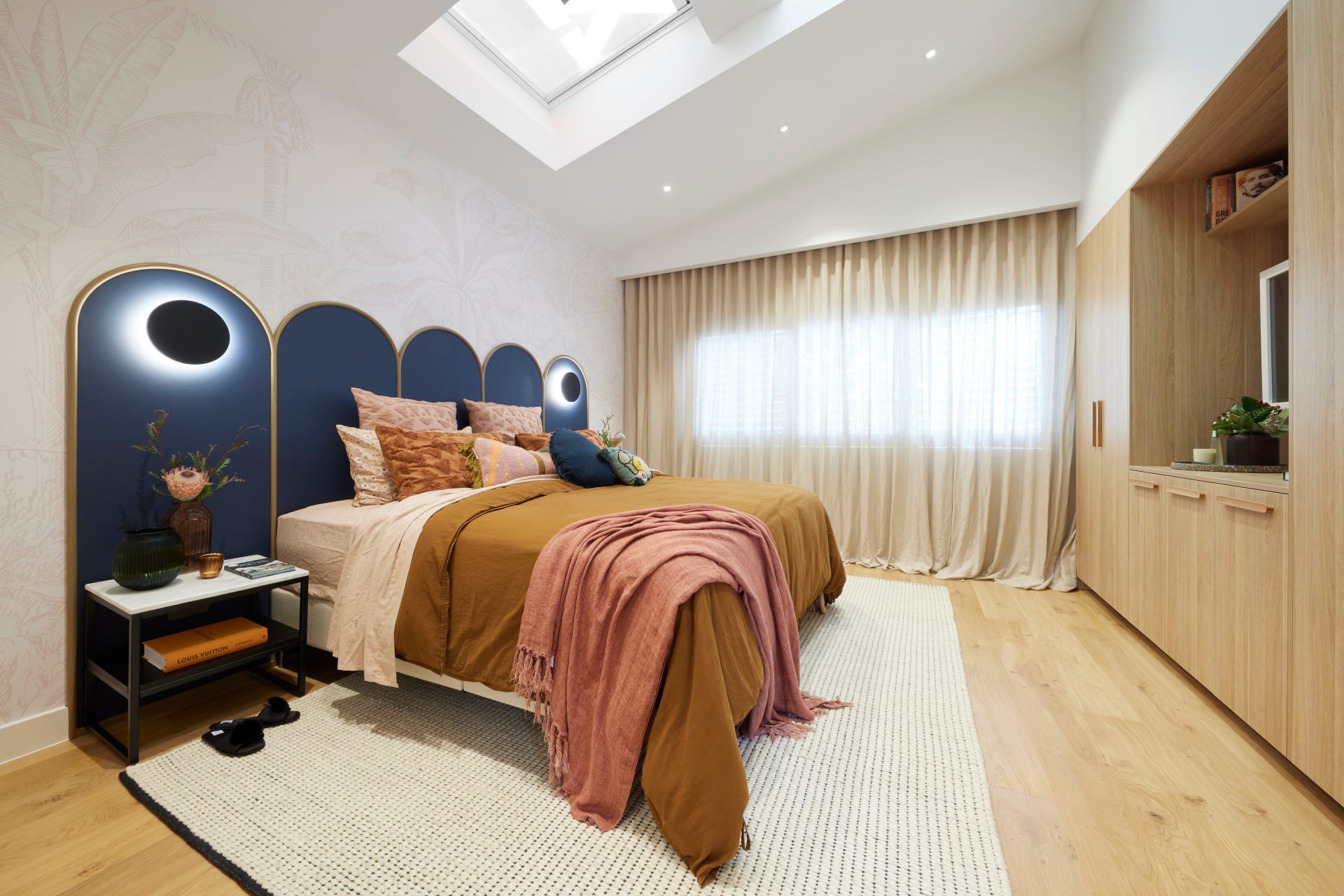 Louis Vuitton Trunk at Foot of Bed - Contemporary - Bedroom