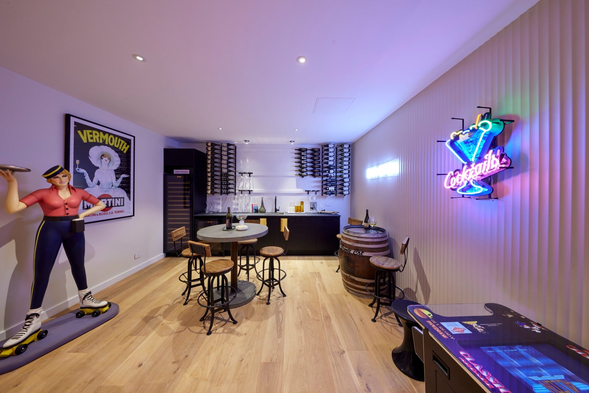 the block 2021 tanya and vito wine cellar games room