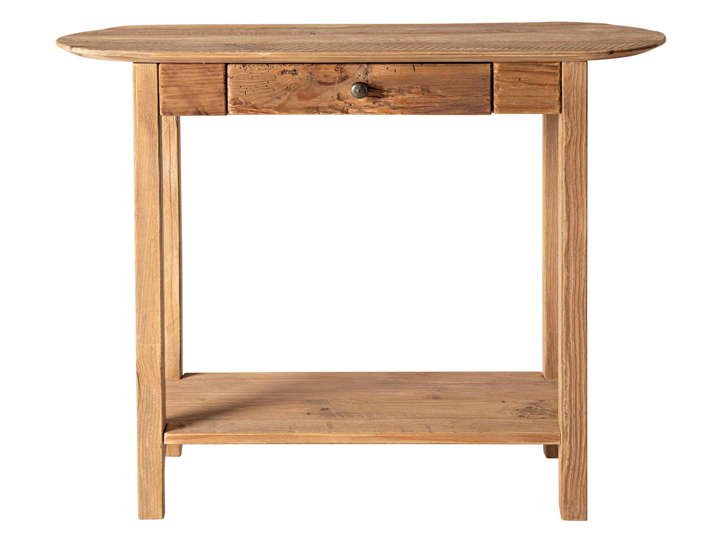 kalise reclaimed timber small console table 90cm width