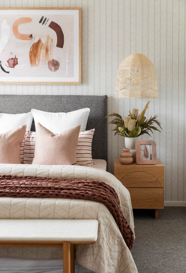 How to Style Bedside Tables with Pendant Lights Above