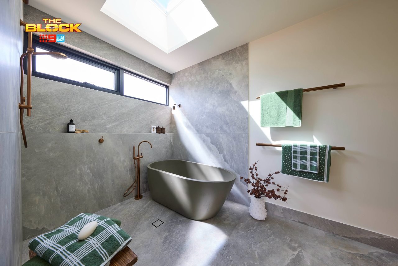 The Block 2025 Main Bathrooms Reveal: Design Sins, Wins, and That Red Bathtub 11 the block 2020 main bathroom reveals sonny and alicia
