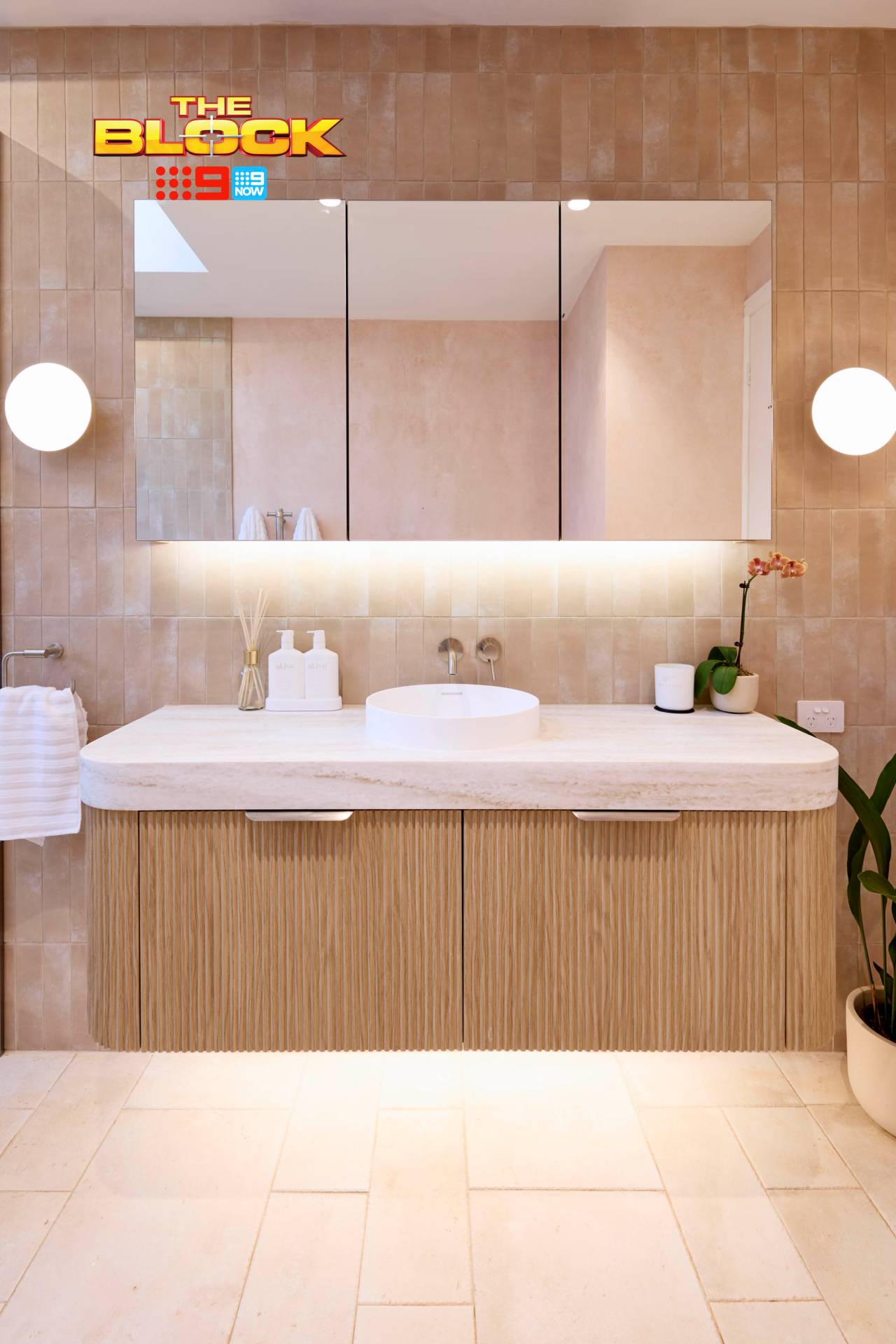 the block 2025 bathrooms reveal britt and taz floating vanity