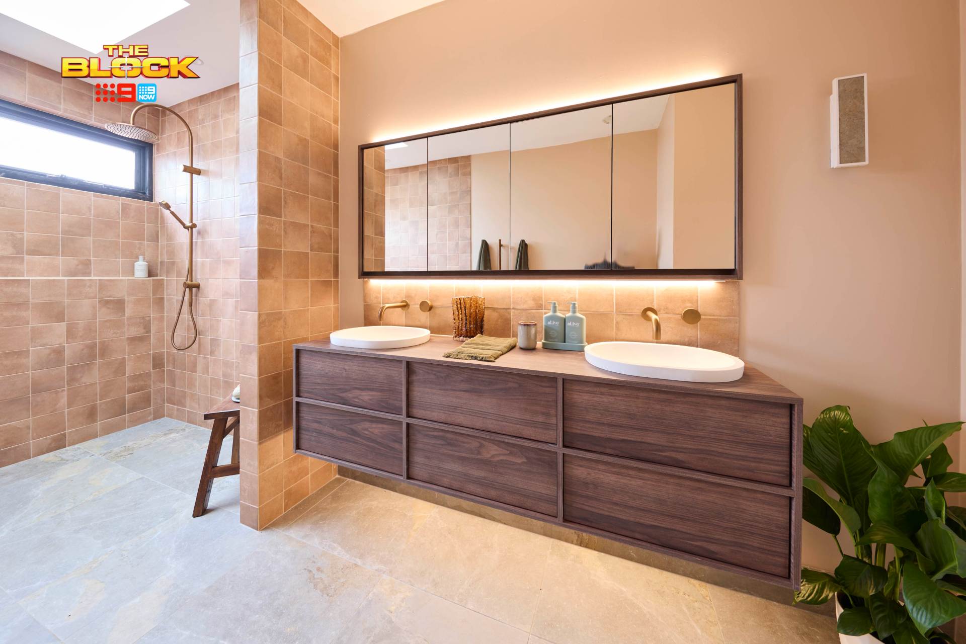 the block 2025 bathrooms sonny and alicia floating vanity