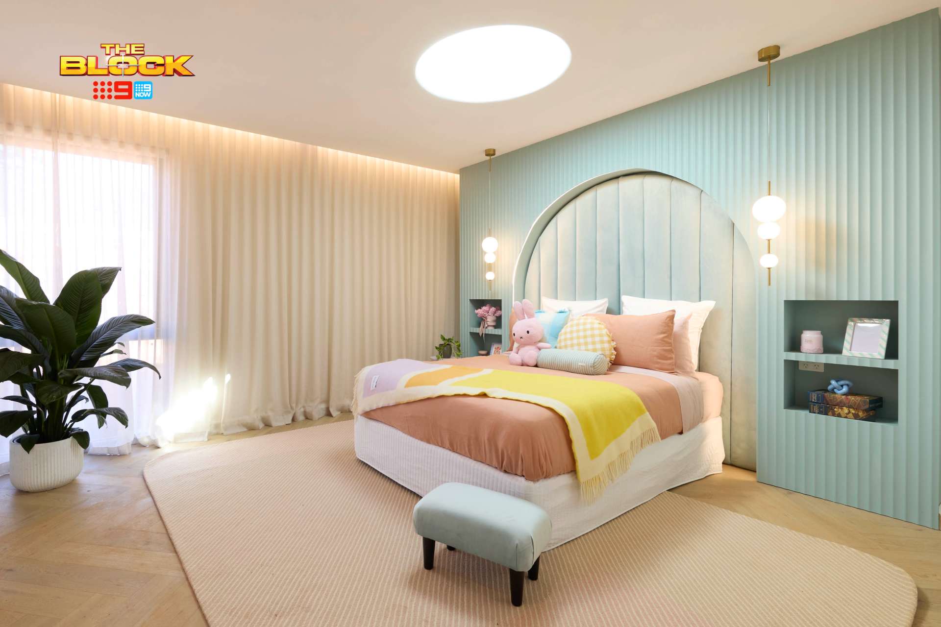 the block 2025 kids bedrooms han and can turquoise bedroom with arched headboard