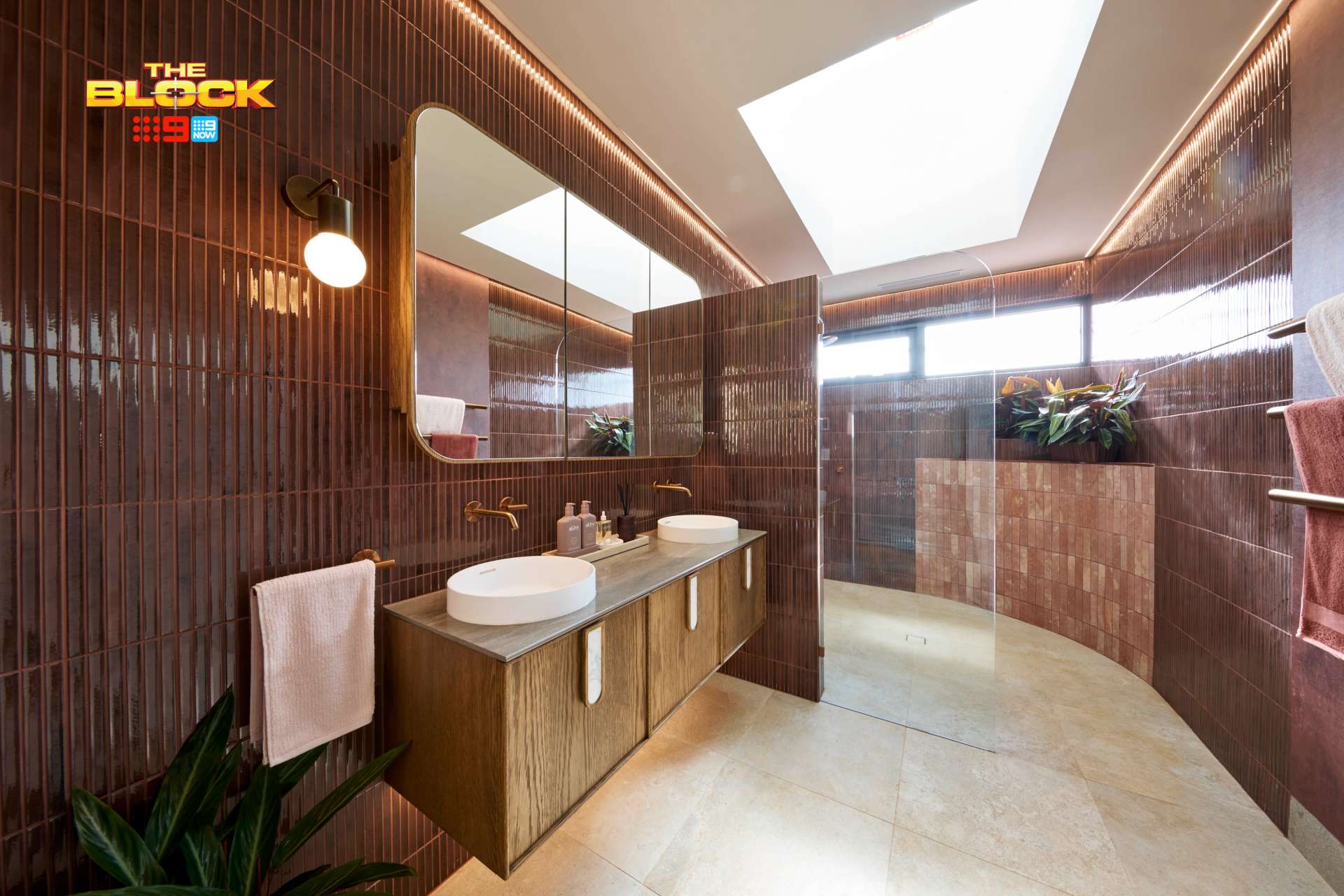The Block 2025 Main Bathrooms Reveal: Design Sins, Wins, and That Red Bathtub 5 the block 2025 main bathrooms reveal emma and ben