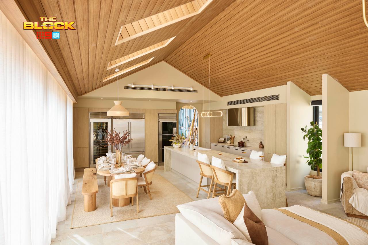 the block 2025 britt and taz kitchen and dining room layout