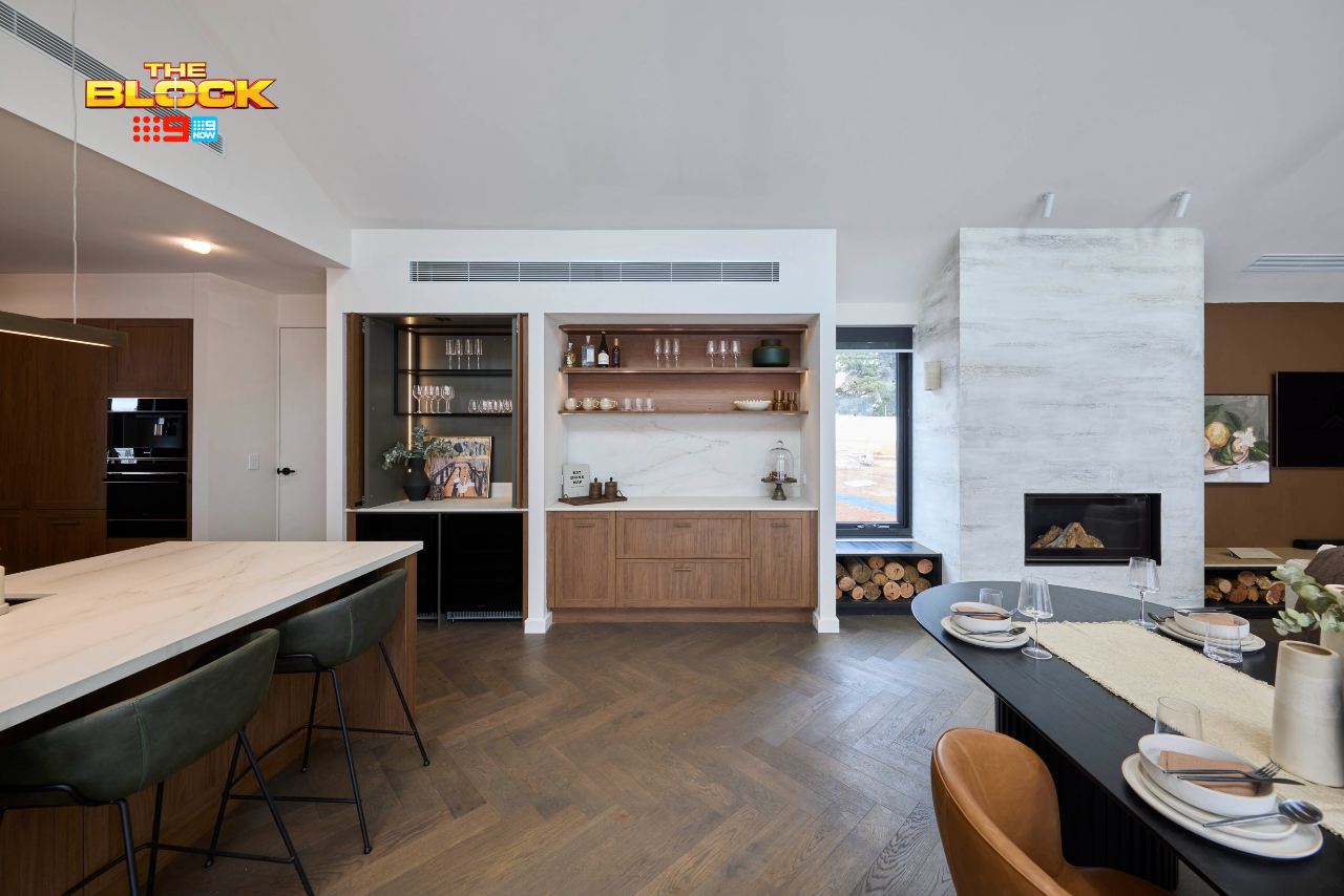 the block 2025 emma and ben kitchen with bar area