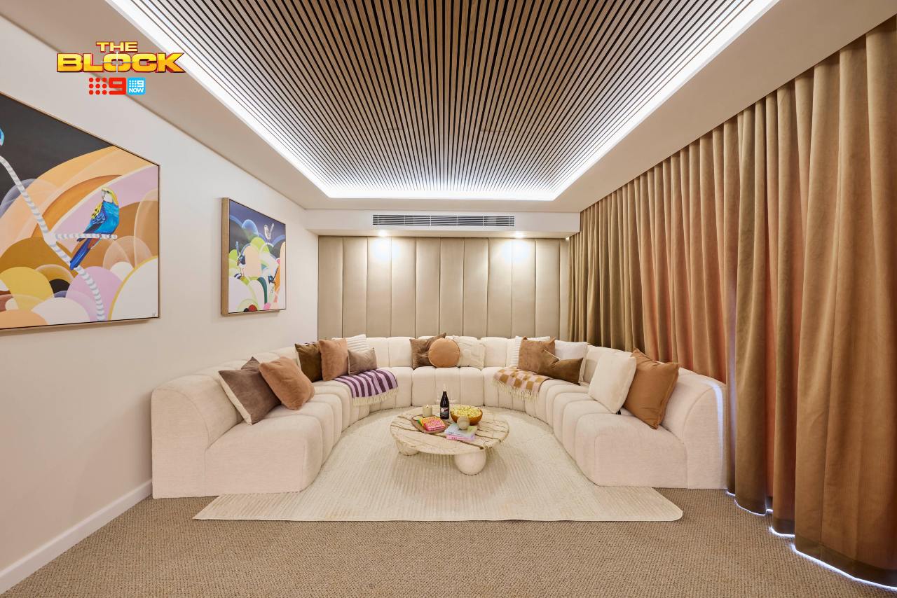 the block 2025 han and can rumpus room curved white sofa