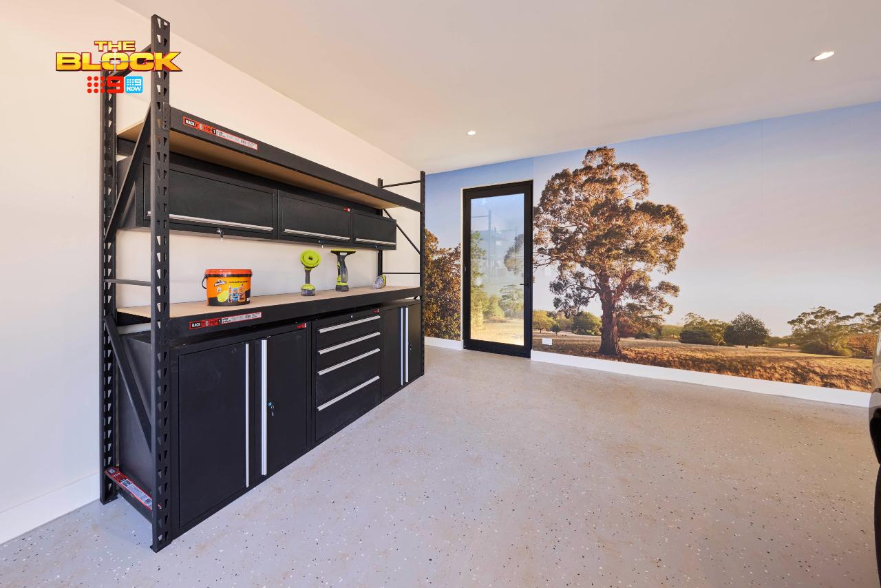 the block 2025 sonny and alicia garage back of home reveal