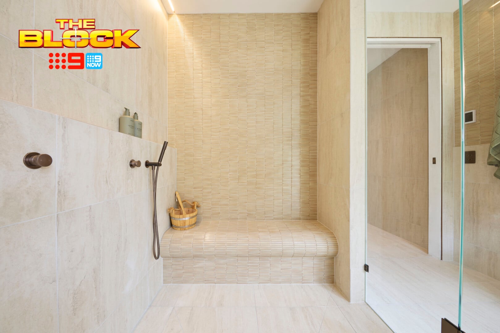 The Block 2026 Family Bathrooms Reveal: The Good, The Bad and the Unfinished 7 the block 2026 adam and joelen family bathroom tiled shower seat