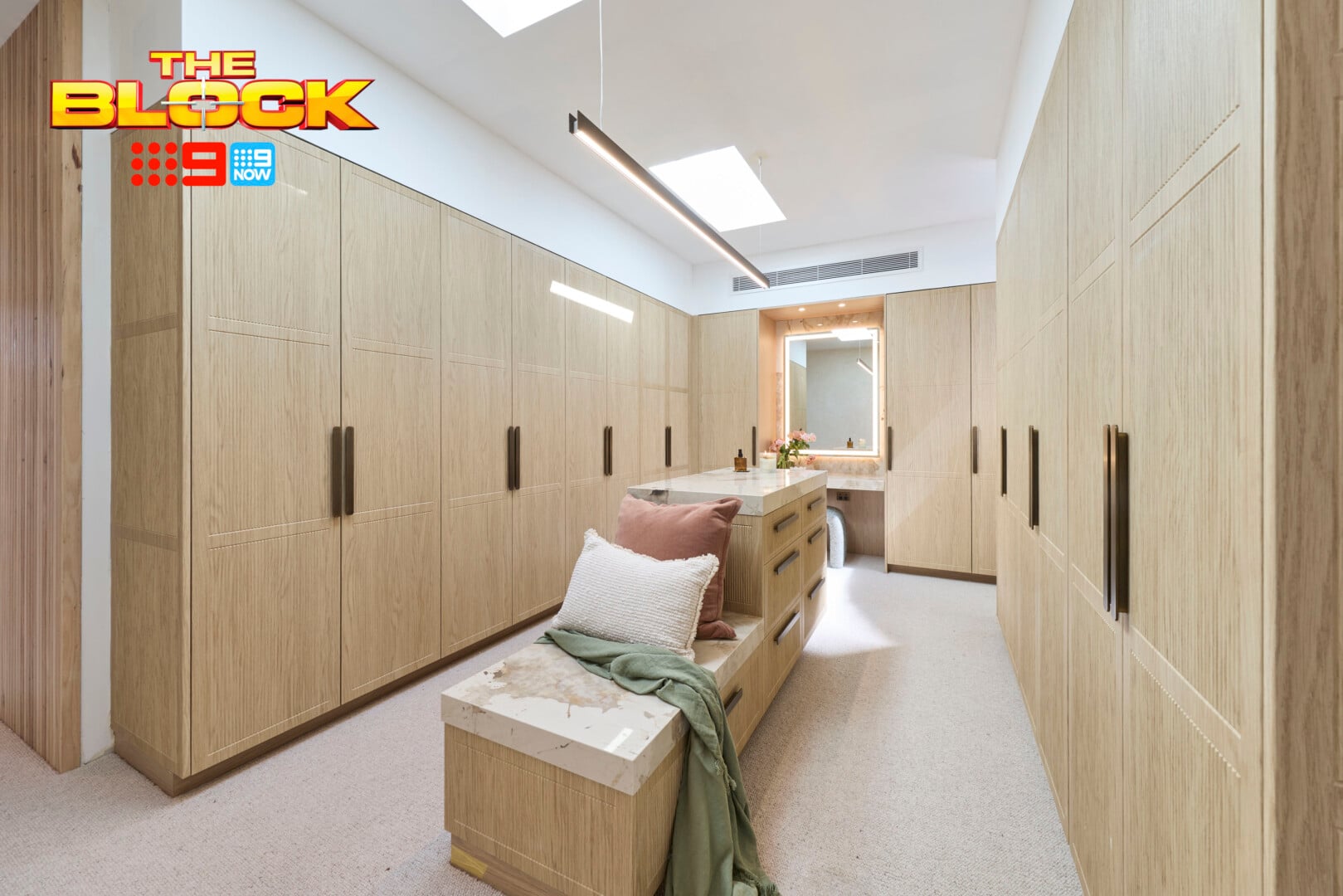 The Block 2026 Main Bedrooms Reveal: Quiet Luxury Continues, with Mixed Results 13 the block 2026 adam and jolene main bedroom walk in robe