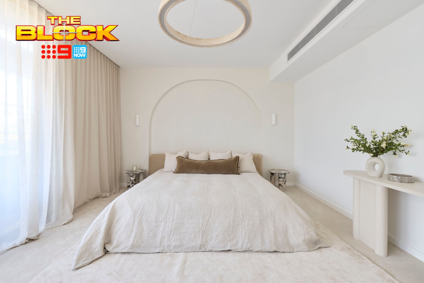 The Block 2026 Main Bedrooms Reveal: Quiet Luxury Continues, with Mixed Results 6 the block 2026 chantel and wyatt main bedroom