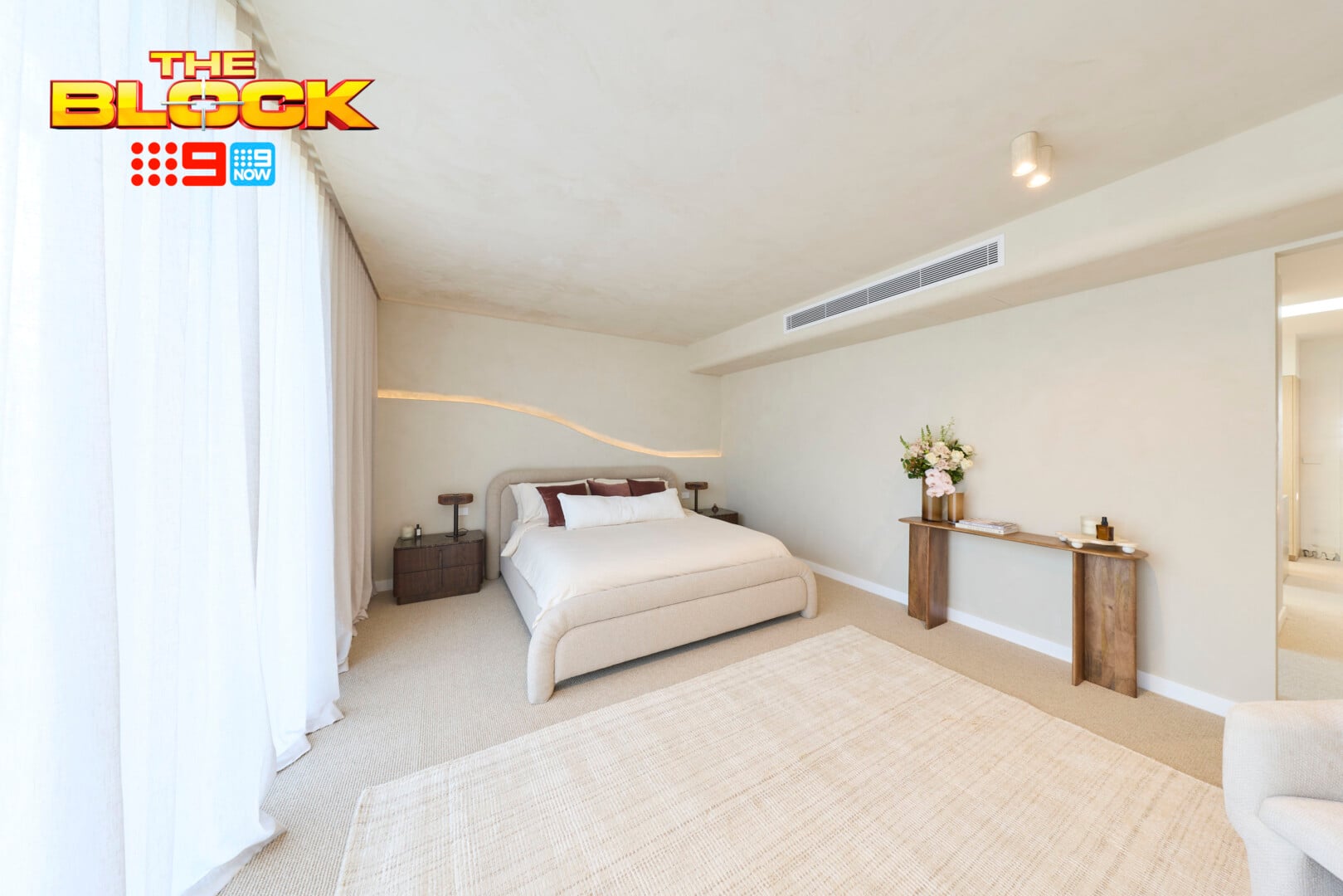 The Block 2026 Main Bedrooms Reveal: Quiet Luxury Continues, with Mixed Results 2 the block 2026 lisa and rosco main bedroom