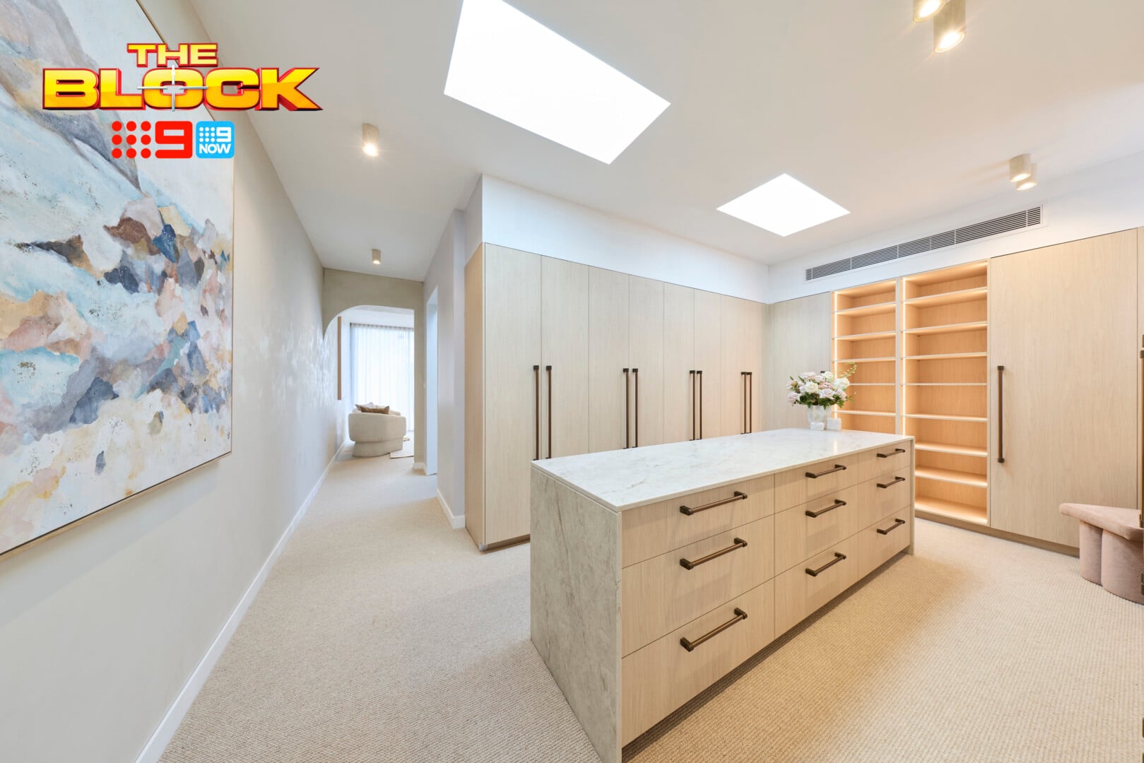 The Block 2026 Main Bedrooms Reveal: Quiet Luxury Continues, with Mixed Results 5 the block 2026 lisa and rosco walk in robe