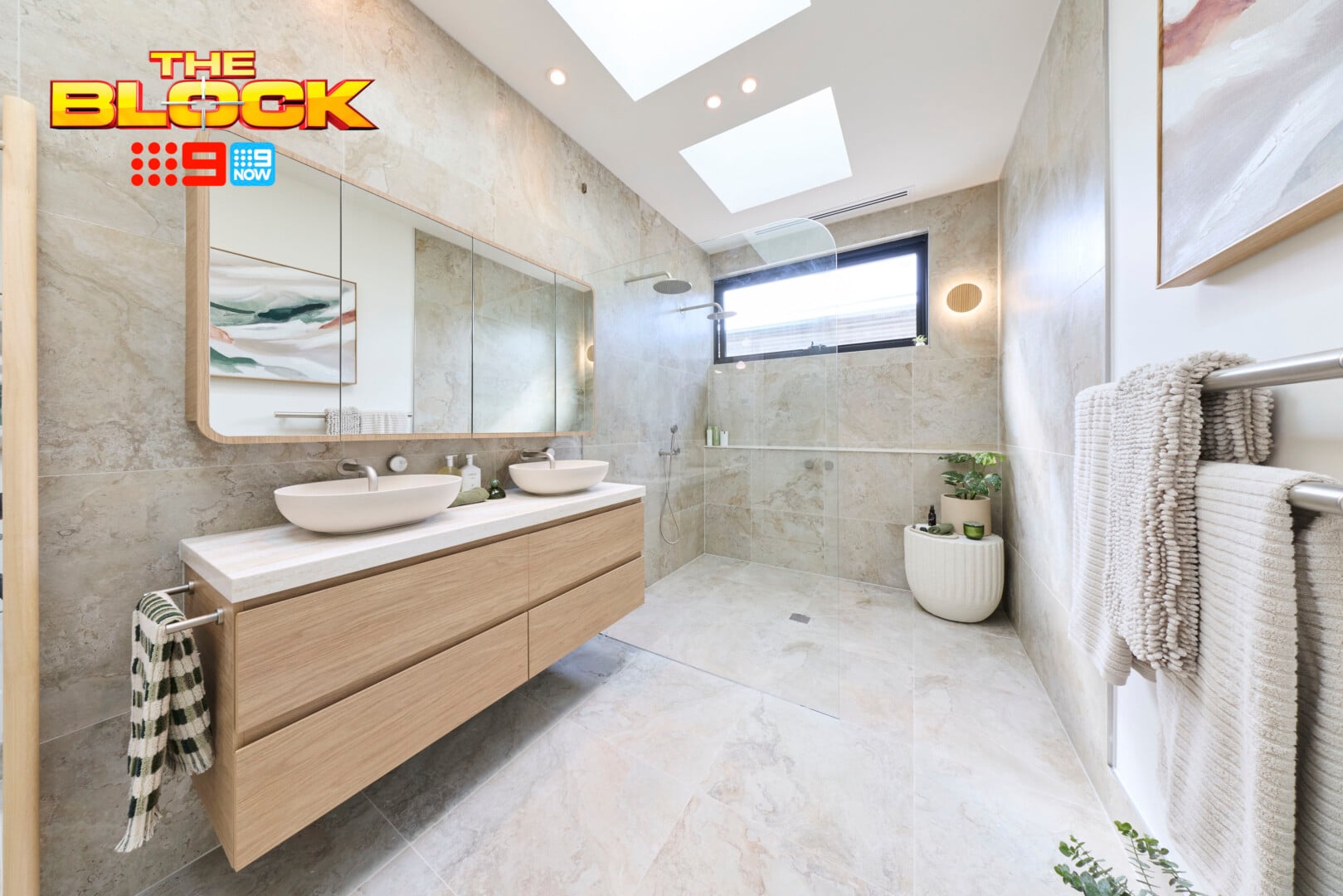 the block 2026 main ensuites reveal rick and tayla floating vanity