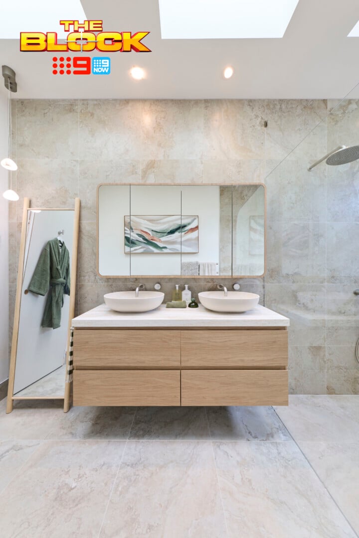 the block 2026 rick and tayla main ensuite vanity zone