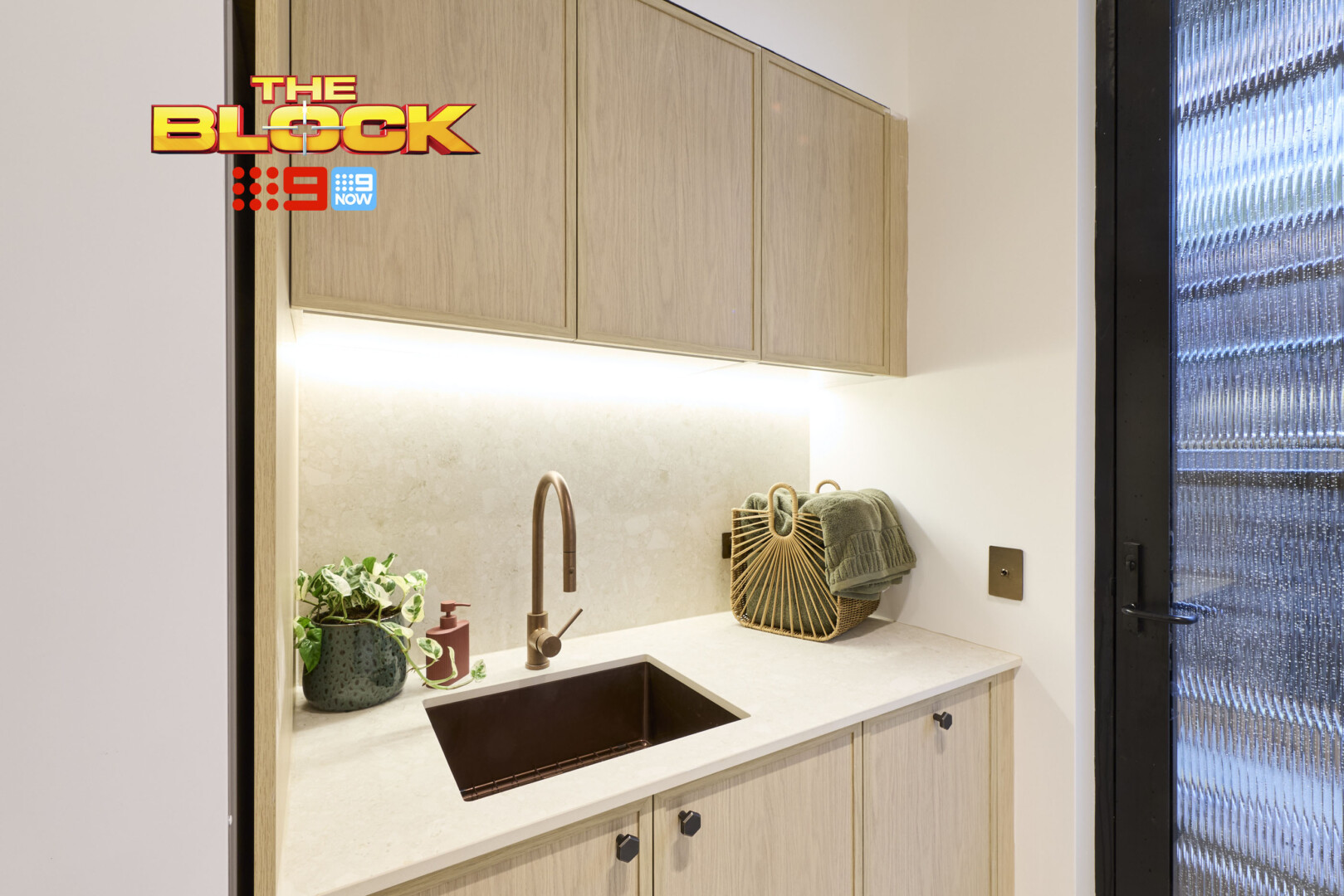 The Block 2026 Rumpus and Laundry Reveals: Sofa Shortages and Appliance Mishaps 13 the block 2026 adam and jolene laundry basin zone