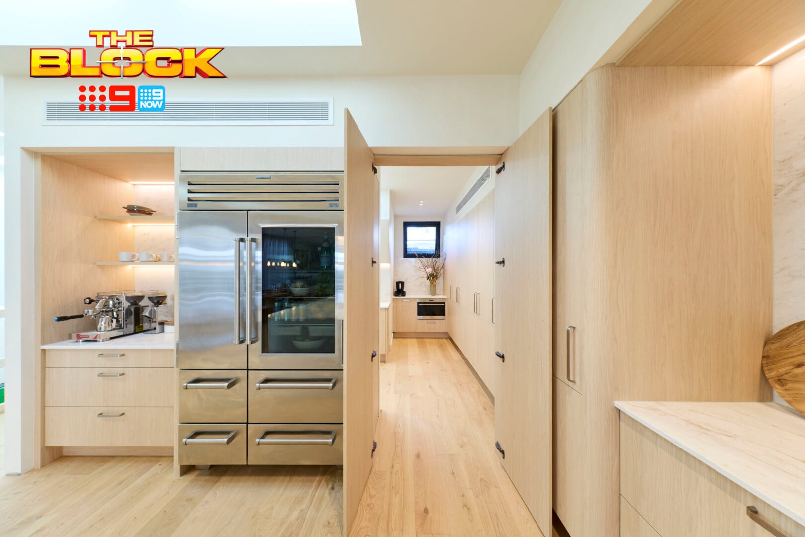 The Block 2026 Kitchens Reveal: Design Wins, Sins and All Those Wine Fridges 12 the block 2026 courtney and sev butler's pantry doors