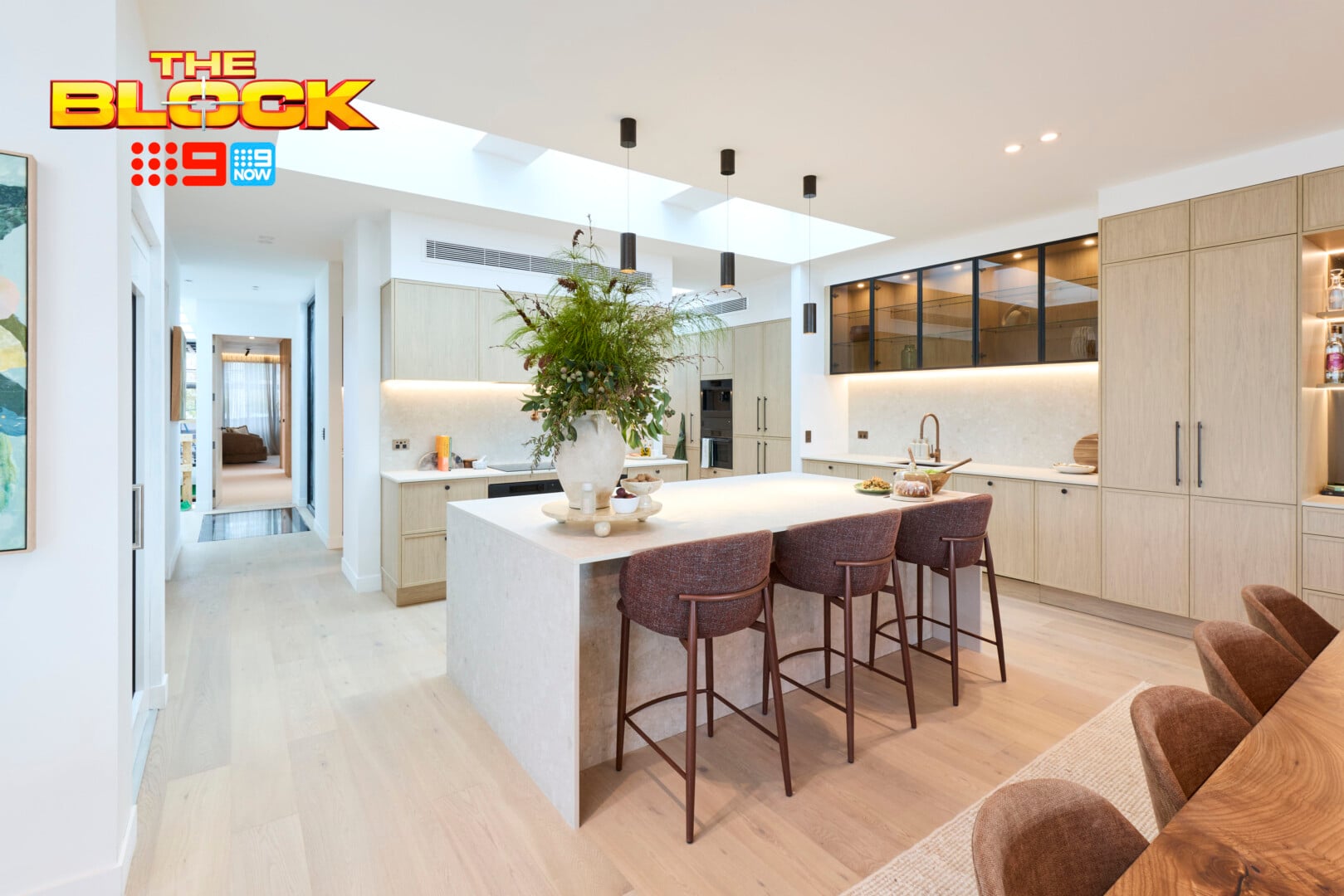 The Block 2026 Kitchens Reveal: Design Wins, Sins and All Those Wine Fridges 2 the block 2026 kitchens reveal adam and jolene bar stools