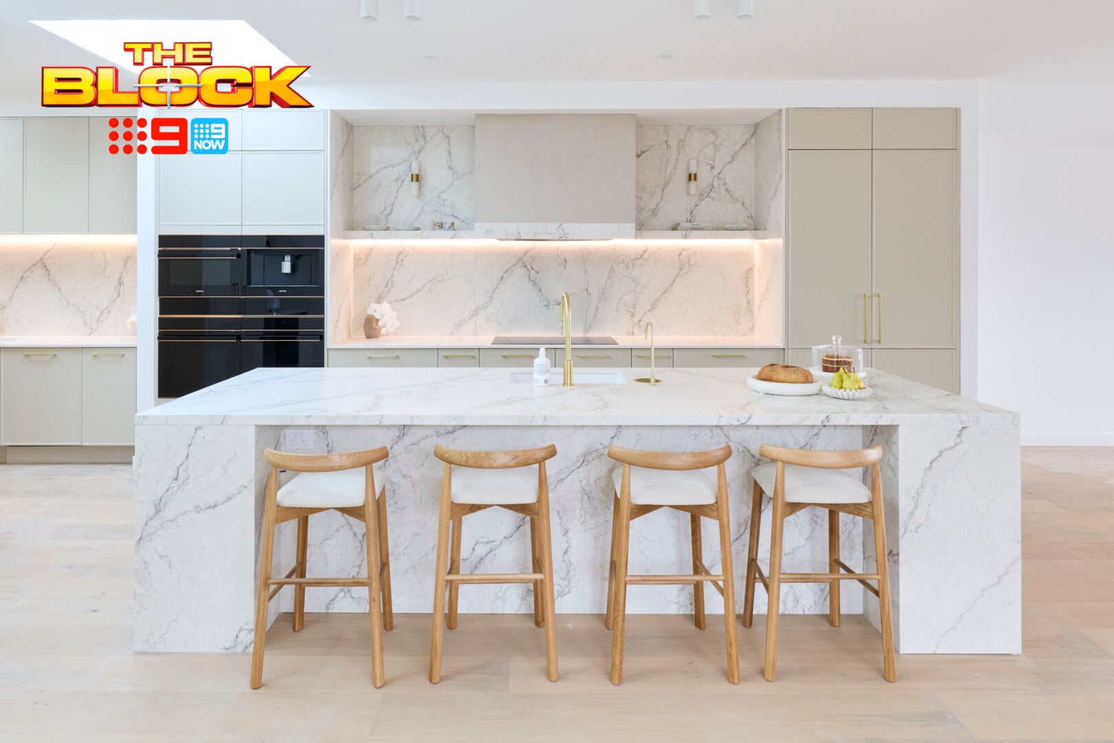The Block 2026 Kitchens Reveal: Design Wins, Sins and All Those Wine Fridges 18 the block 2026 kitchens reveal chantel and wyatt island bench