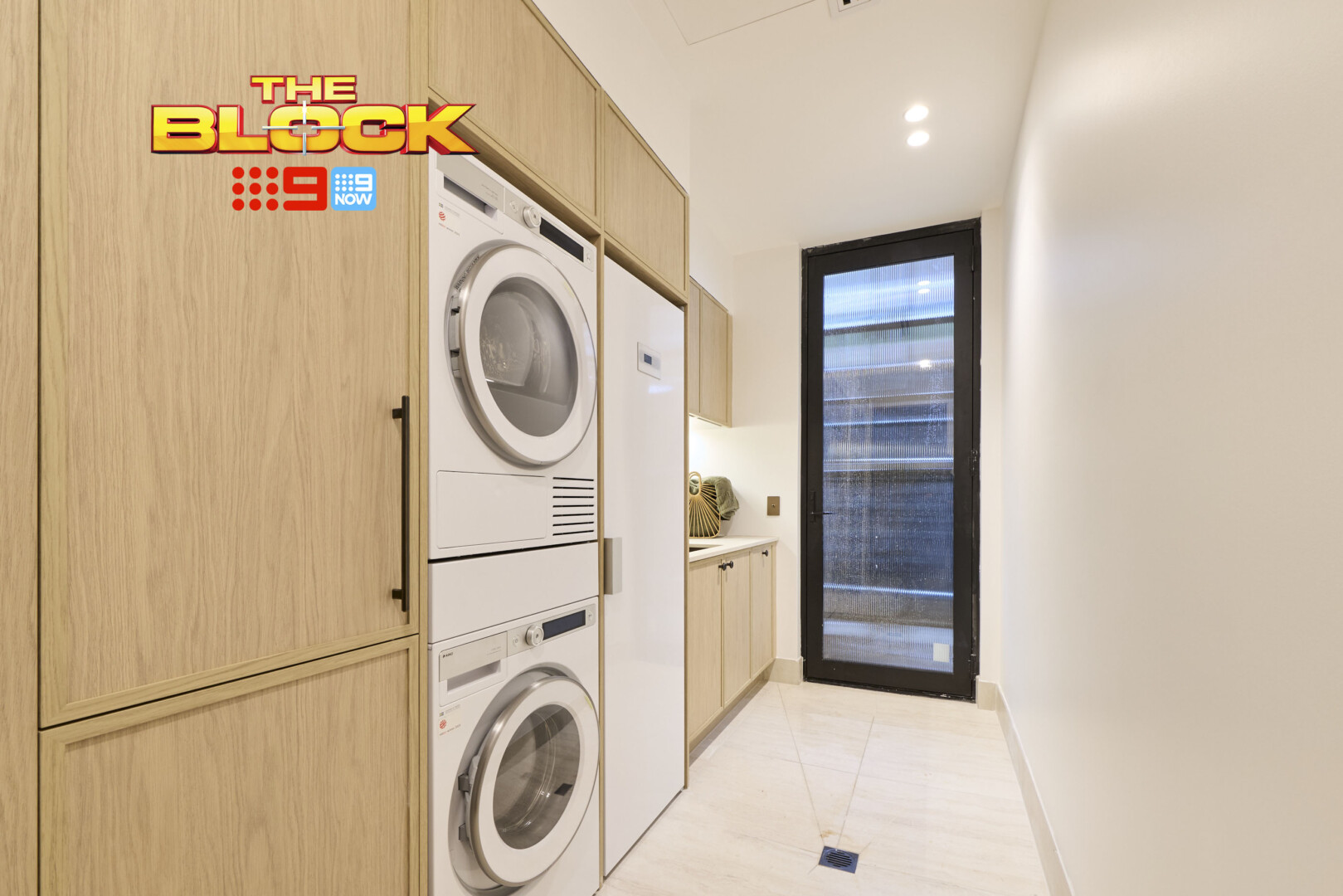 The Block 2026 Rumpus and Laundry Reveals: Sofa Shortages and Appliance Mishaps 12 the block 2026 laundry reveals adam and jolene stacked washer dryer