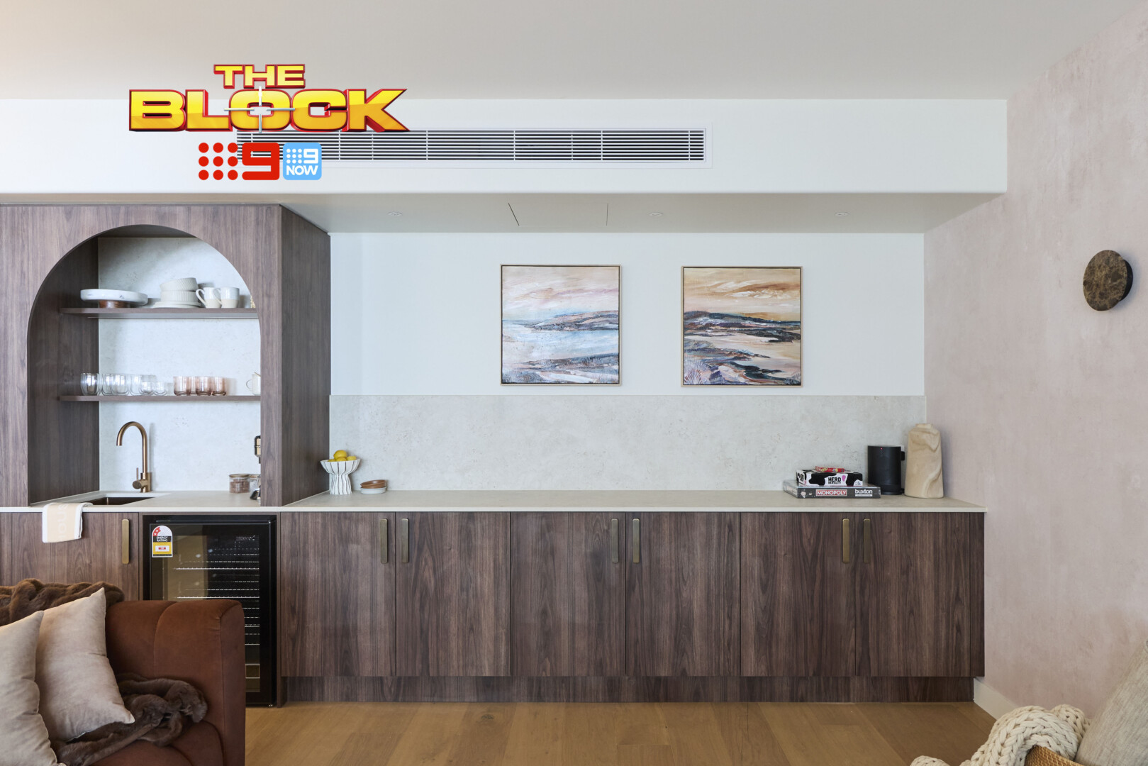 The Block 2026 Rumpus and Laundry Reveals: Sofa Shortages and Appliance Mishaps 8 the block 2026 lisa and rosco rumpus cabinetry