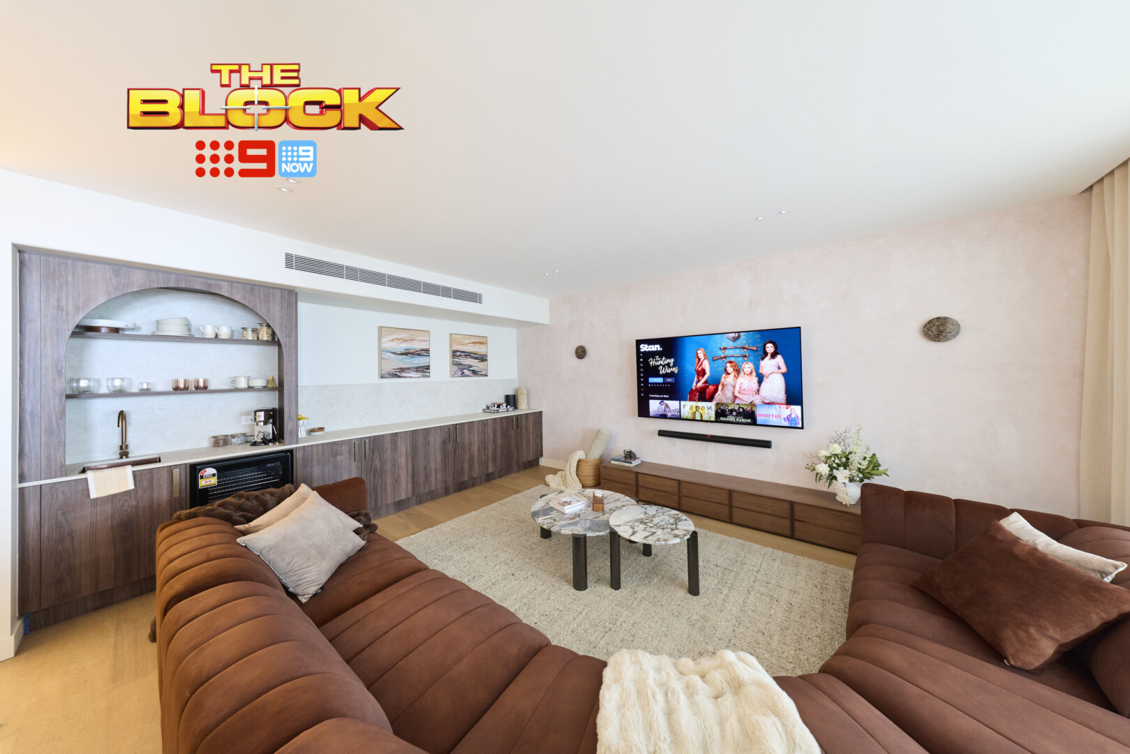The Block 2026 Rumpus and Laundry Reveals: Sofa Shortages and Appliance Mishaps 7 the block 2026 lisa and rosco rumpus room reveal