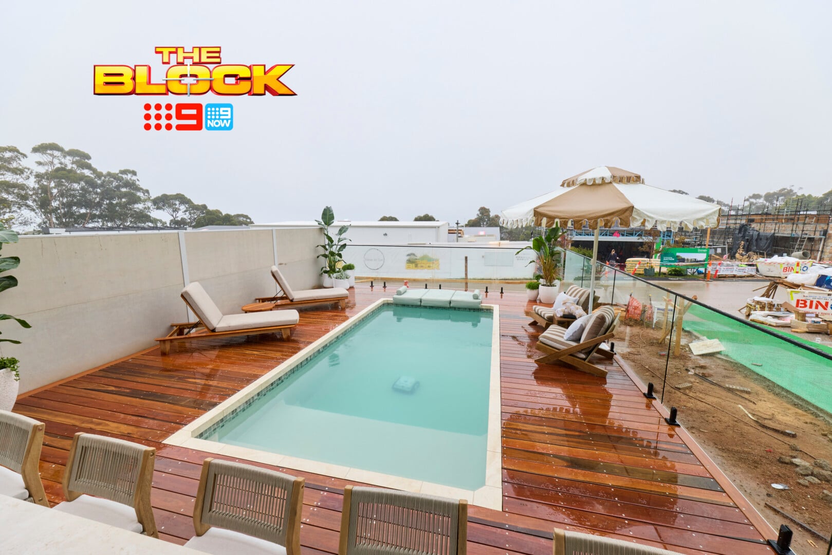 The Block 2026 Outdoor Terrace and Pool Reveals: Epic Meets Underwhelming 5 the block 2026 adam and jolene pool and decking
