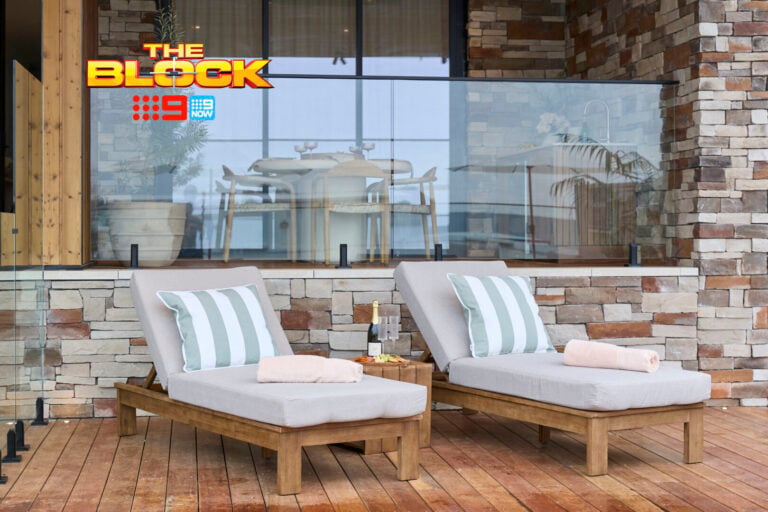 the block 2026 outdoor terrace chantel and wyatt pool loungers