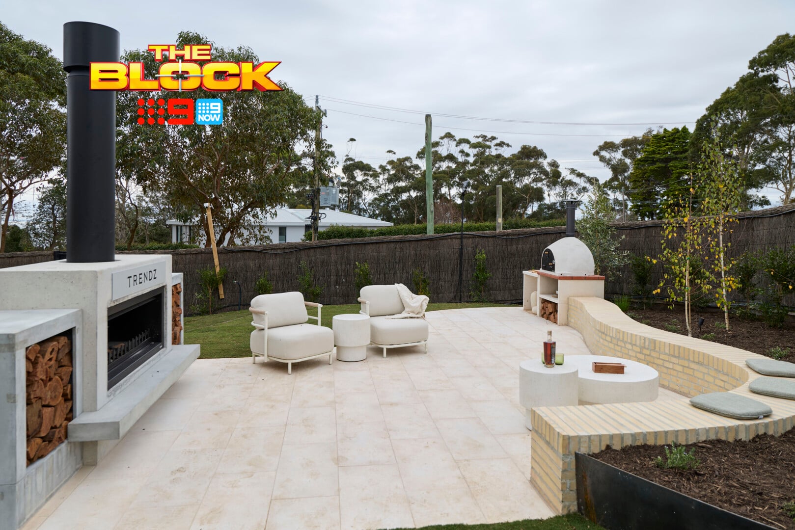 The Block 2026 Backyards and Garages Reveal: The Big Privacy Blunder 15 the block 2026 rick and tayla backyard fireplace