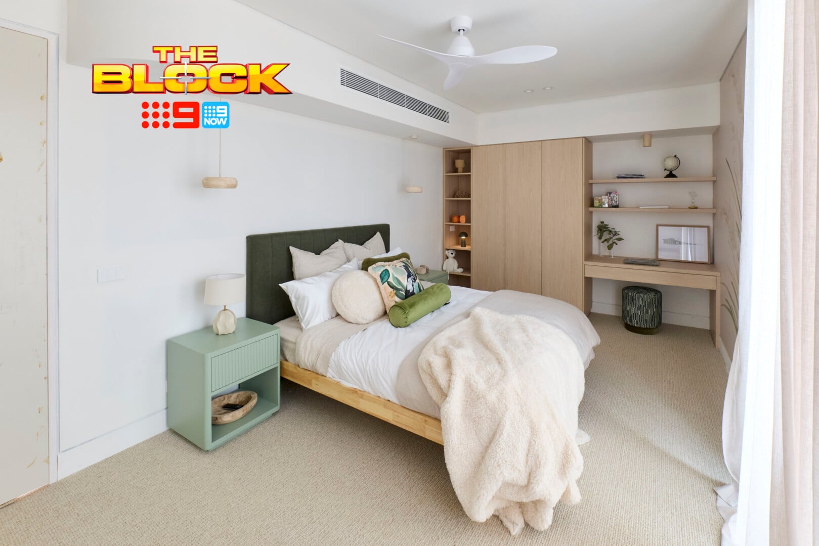 The Block 2026 Redo Room and Kids Room Reveals: Did Much Really Change? 17 the block 2026 rick and tayla kids bedroom with green bed